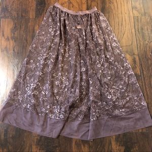 NWT Victoria’s Secret Purple Sheer Lace Skirt XS